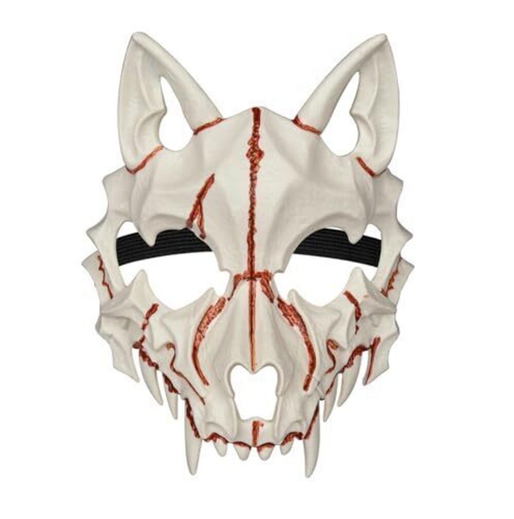 4781 Skeletal Wolf Masks Adult Half Face Wolves Mask Party Animal Skull